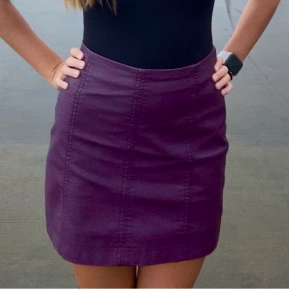 Free People leather skirt